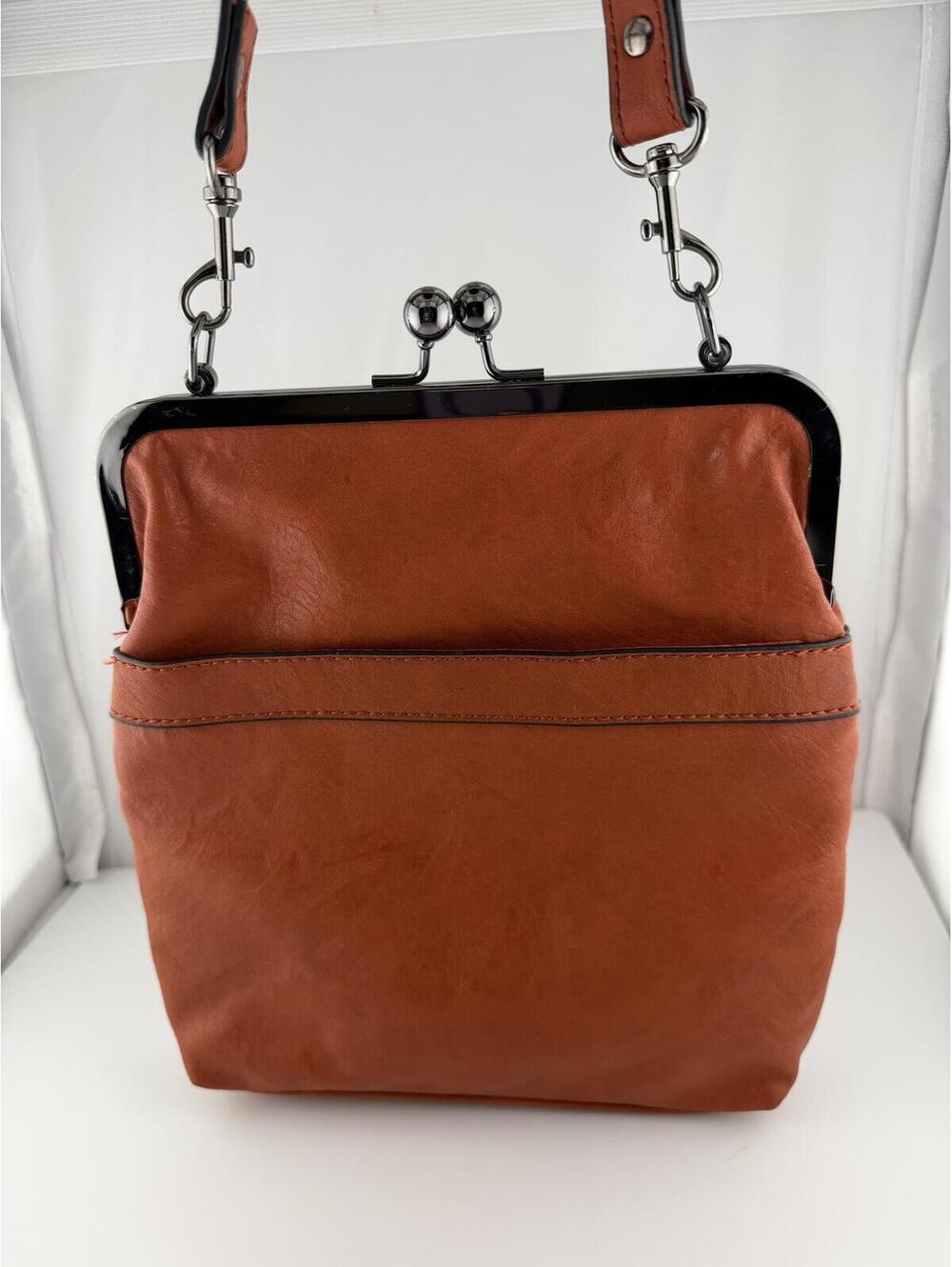 Vintage Small Brown Leather Crossbody Bag Classic Style